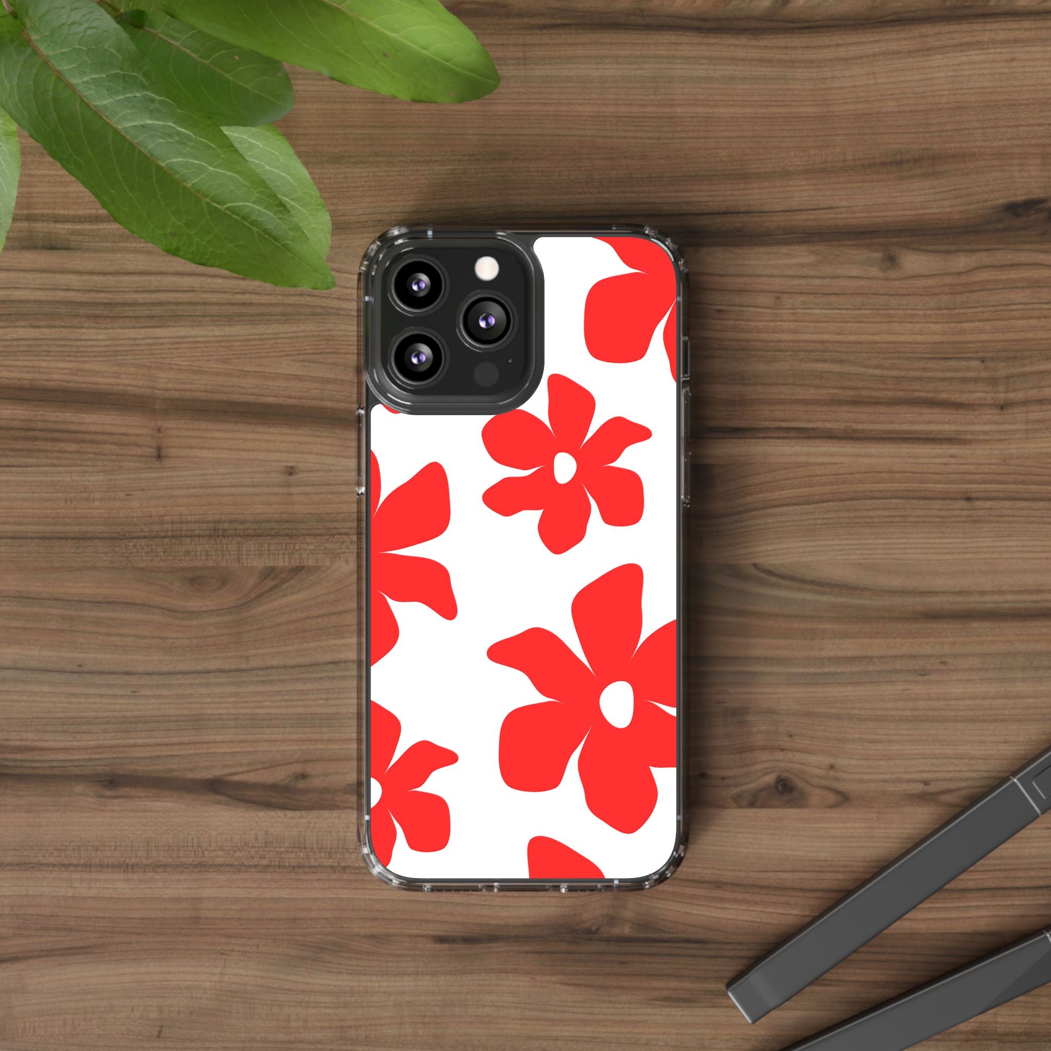 Abstract Floral Pattern Clear Case