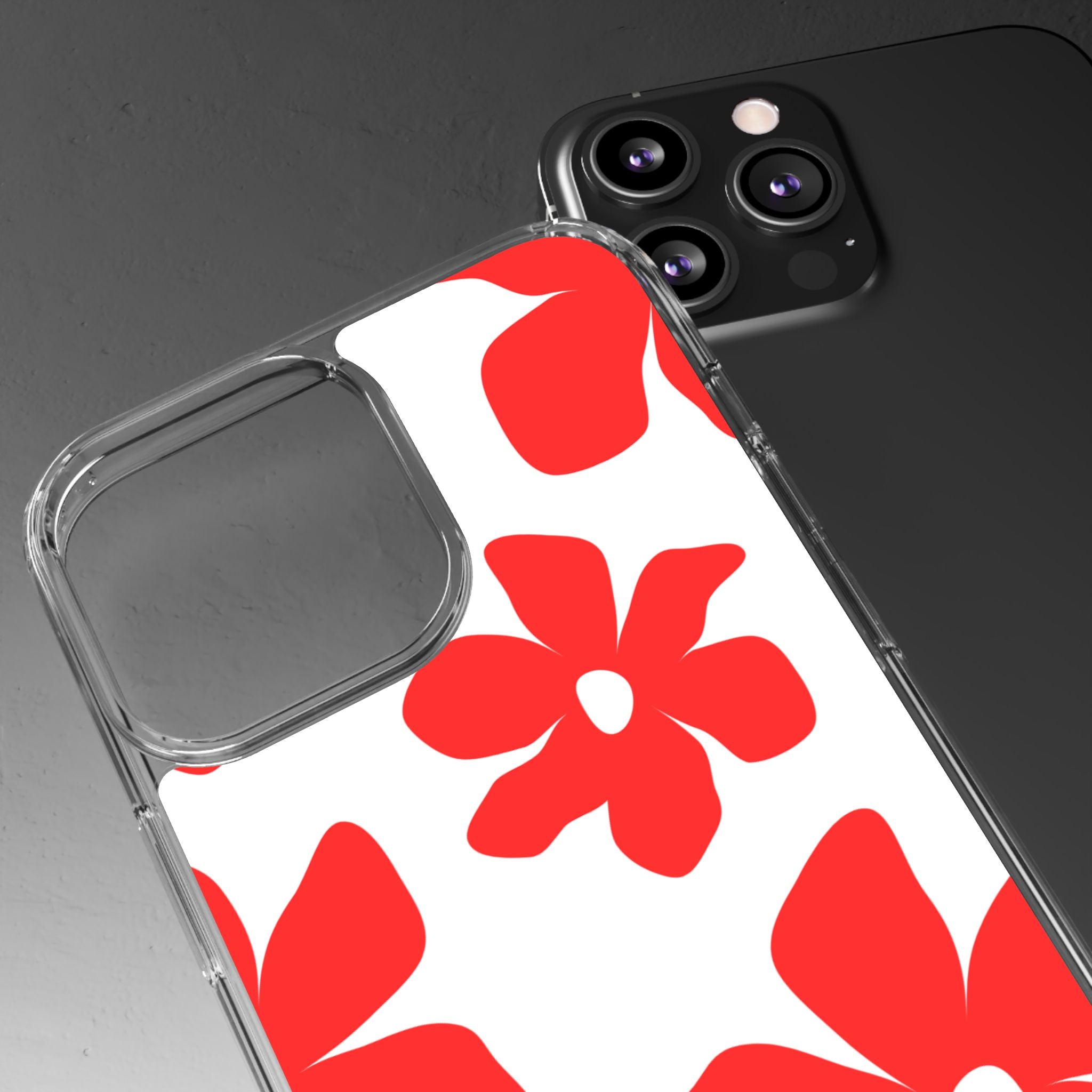 Abstract Floral Pattern Clear Case
