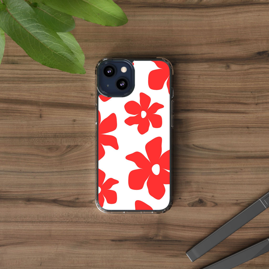 Abstract Floral Pattern Clear Case