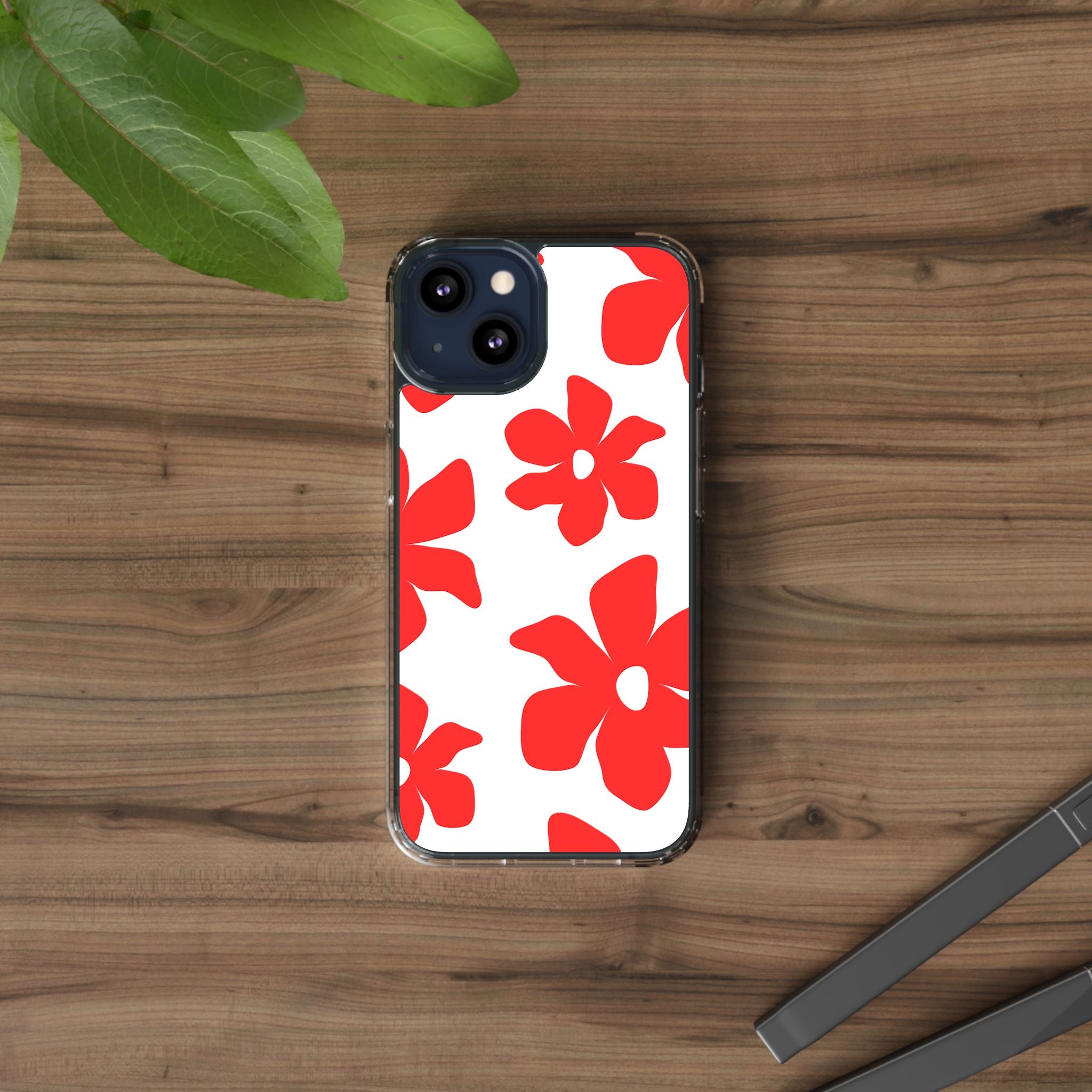 Abstract Floral Pattern Clear Case