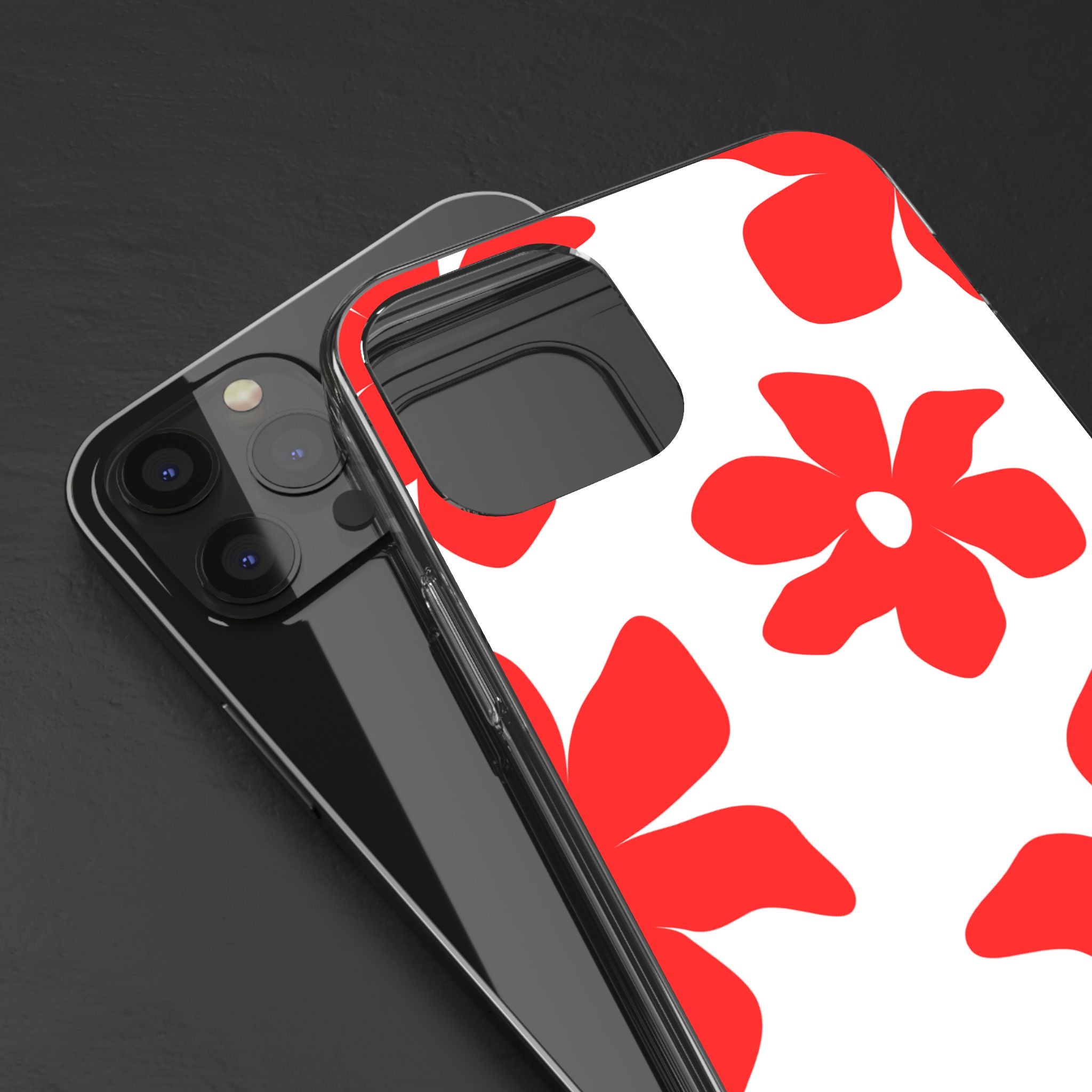 Abstract Floral Pattern Clear Case