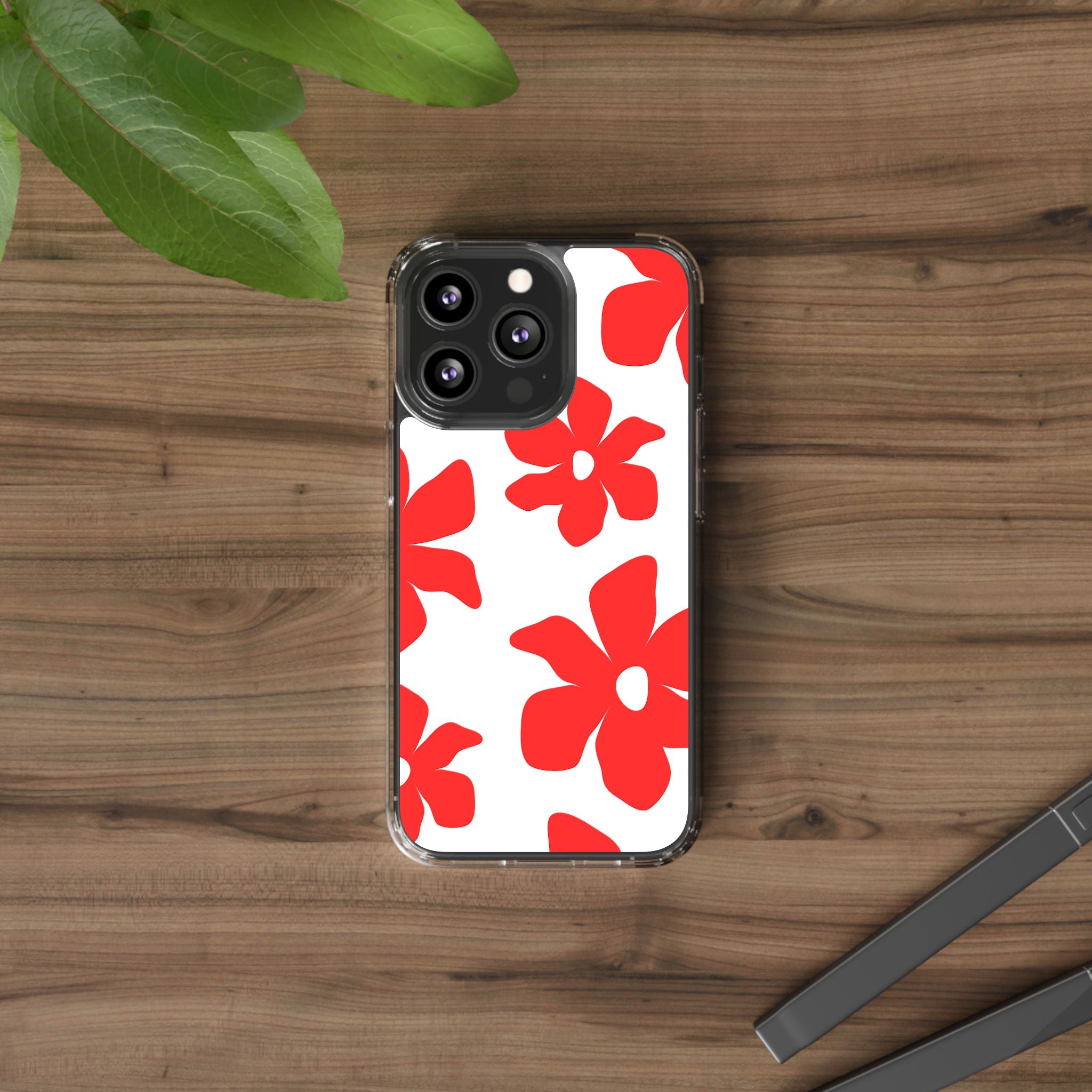 Abstract Floral Pattern Clear Case