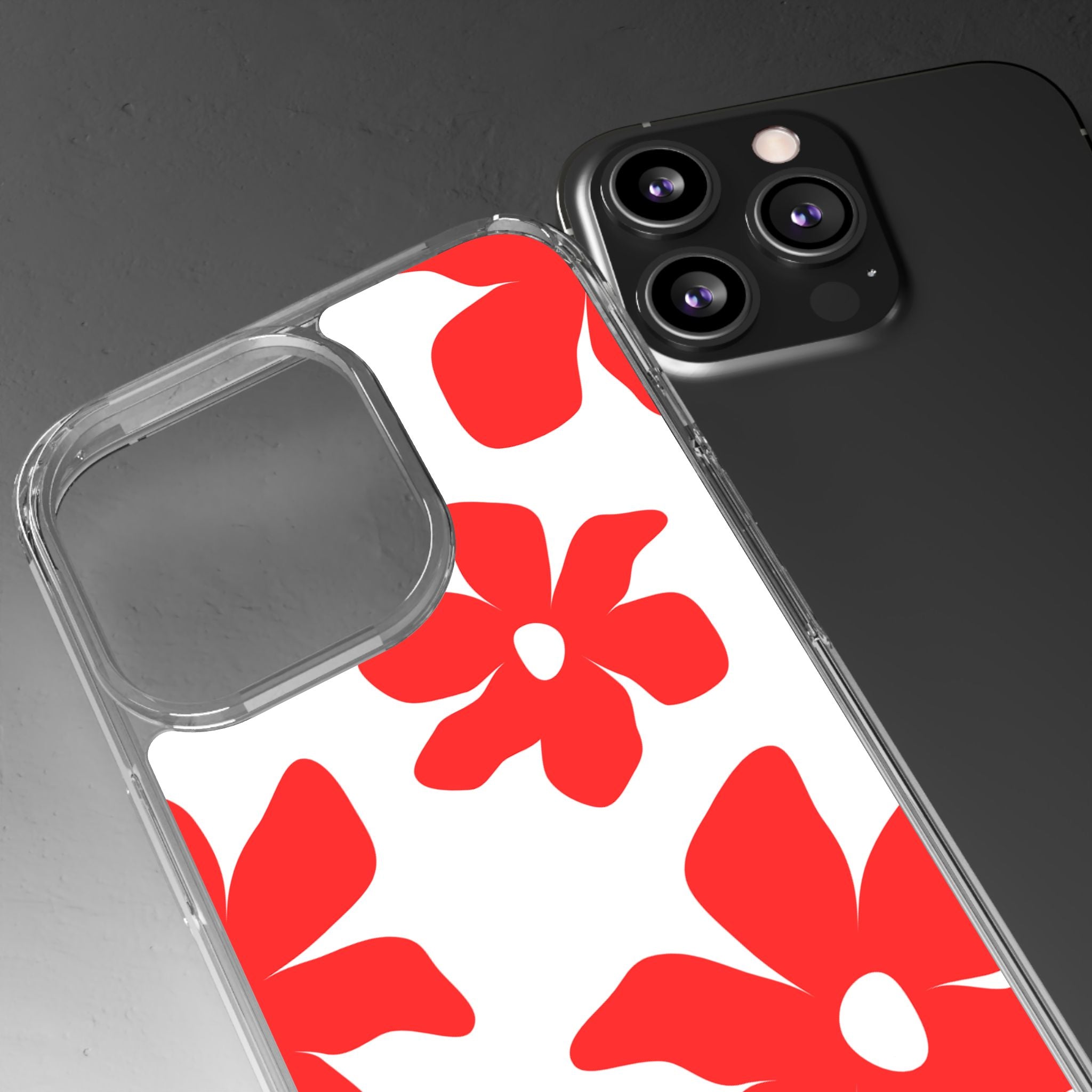Abstract Floral Pattern Clear Case